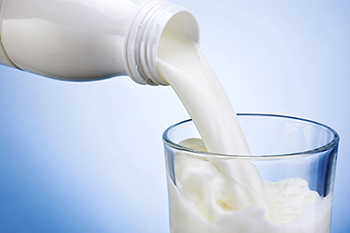 首次有一个记录的牛奶产量的增强为6.3％