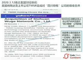 “扫一扫”发明人徐蔚的码链技术在纳斯达克上市